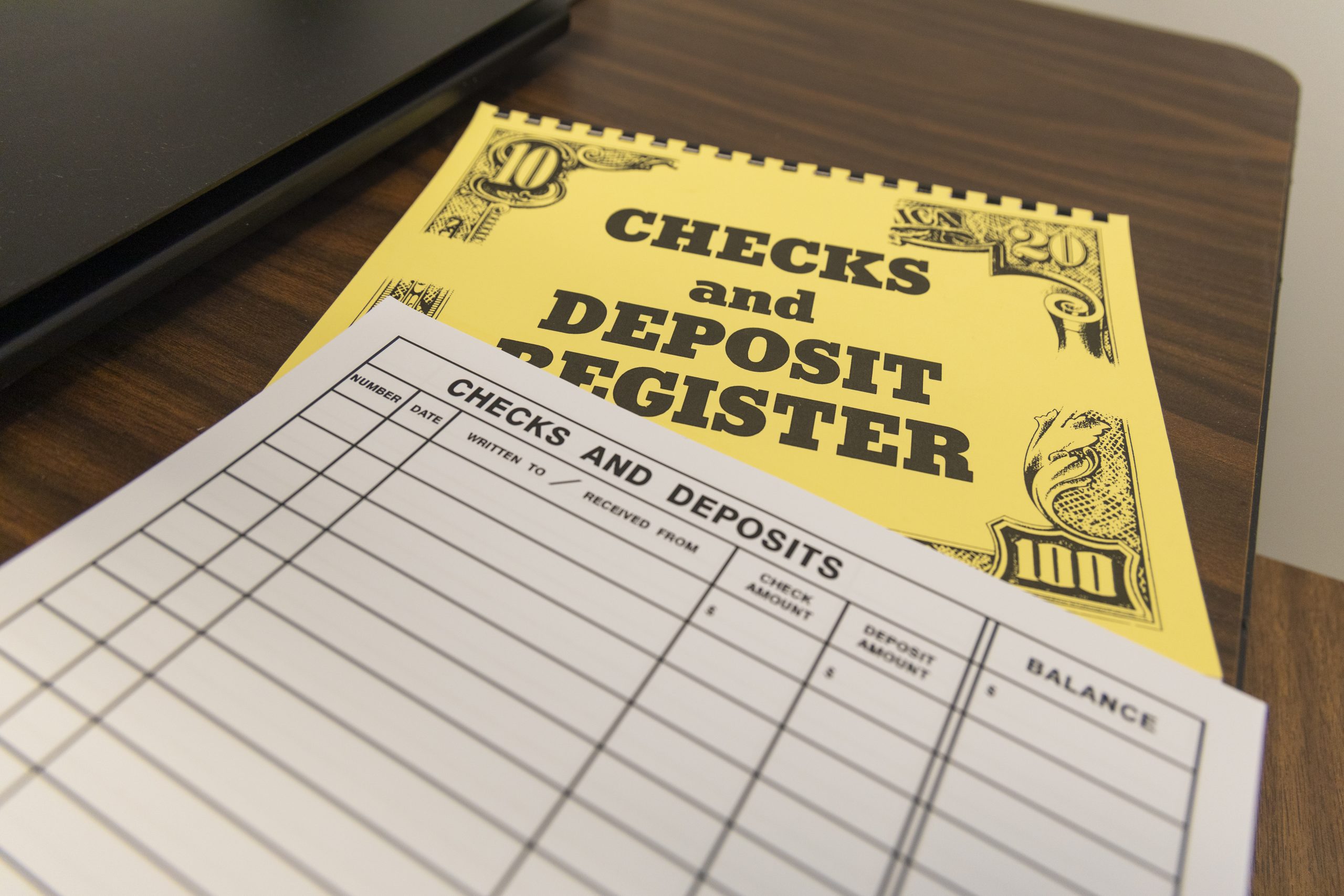 Checks and deposits book